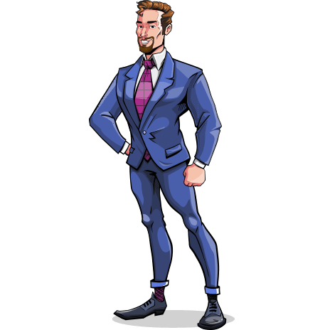 Pop Art Businessman Character Animator Puppet